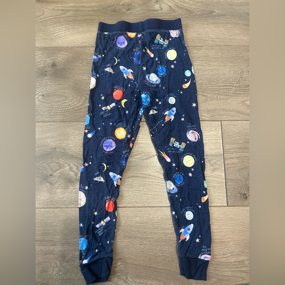 Little Sleepies - Navy Space Rocket Planet Pajama Set - Picture 4 of 6